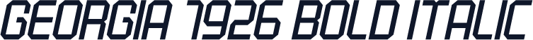 Georgia 1926 Bold Italic