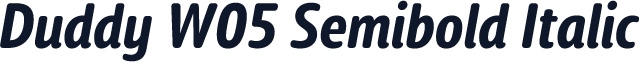 Duddy W05 Semibold Italic