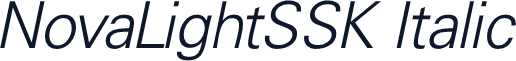 NovaLightSSK Italic