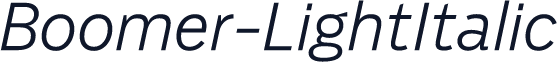 Boomer-LightItalic