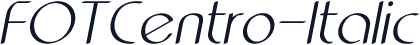 FOTCentro-Italic