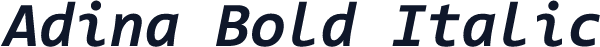 Adina Bold Italic