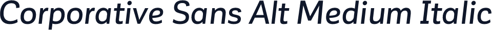Corporative Sans Alt Medium Italic