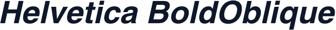 Helvetica BoldOblique