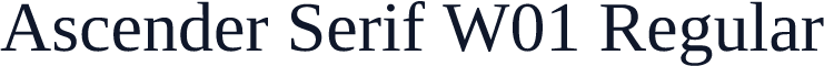Ascender Serif W01 Regular