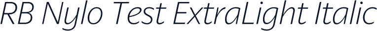 RB Nylo Test ExtraLight Italic