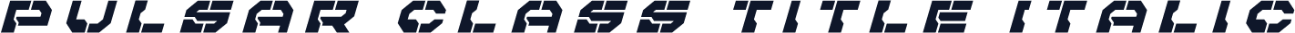 Pulsar Class Title Italic