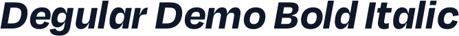 Degular Demo Bold Italic