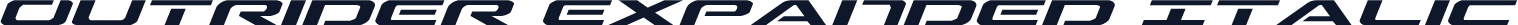 Outrider Expanded Italic