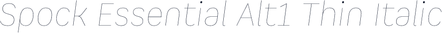 Spock Essential Alt1 Thin Italic