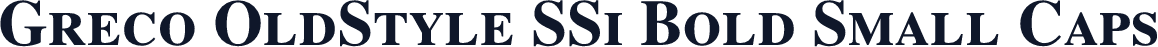 Greco OldStyle SSi Bold Small Caps