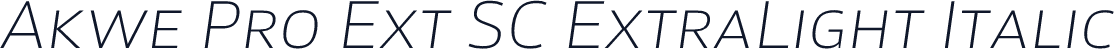 Akwe Pro Ext SC ExtraLight Italic