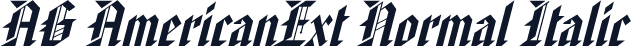 AG AmericanExt Normal Italic