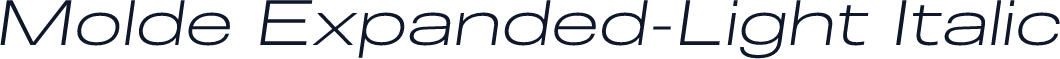 Molde Expanded-Light Italic
