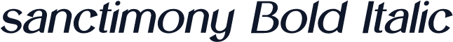 sanctimony Bold Italic