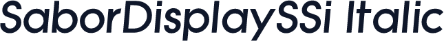 SaborDisplaySSi Italic