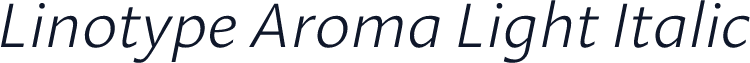 Linotype Aroma Light Italic