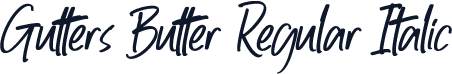Gutters Butter Regular Italic