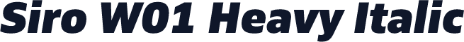 Siro W01 Heavy Italic