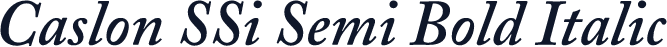 Caslon SSi Semi Bold Italic