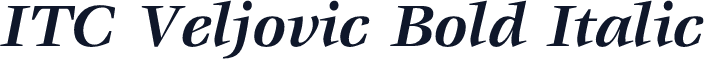 ITC Veljovic Bold Italic