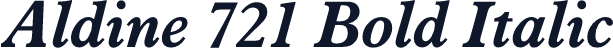 Aldine 721 Bold Italic