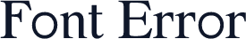Font Error