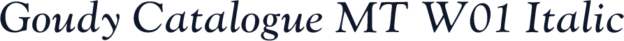 Goudy Catalogue MT W01 Italic