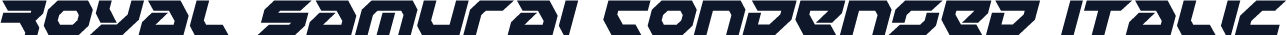 Royal Samurai Condensed Italic