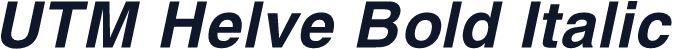UTM Helve Bold Italic