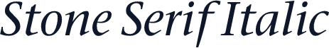 Stone Serif Italic