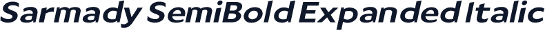 Sarmady SemiBold Expanded Italic