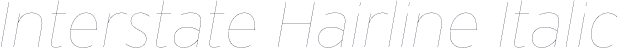 Interstate Hairline Italic