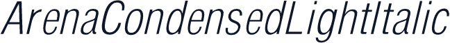 ArenaCondensedLightItalic