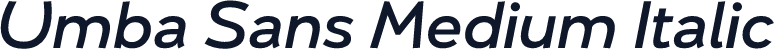 Umba Sans Medium Italic