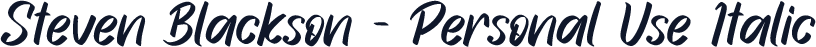 Steven Blackson - Personal Use Italic