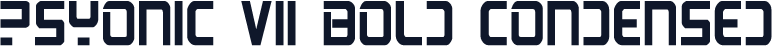PsYonic VII Bold Condensed
