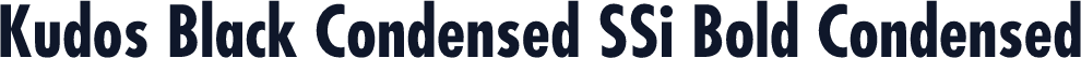 Kudos Black Condensed SSi Bold Condensed