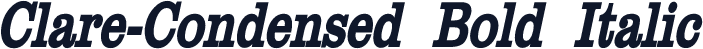 Clare-Condensed Bold Italic