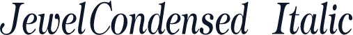 JewelCondensed Italic