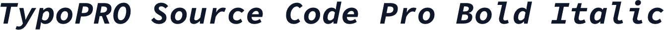 TypoPRO Source Code Pro Bold Italic