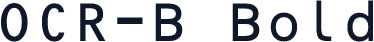 OCR-B Bold