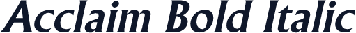 Acclaim Bold Italic
