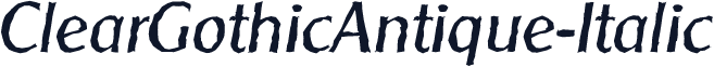ClearGothicAntique-Italic