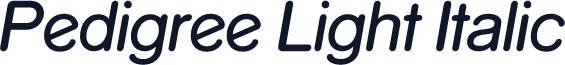 Pedigree Light Italic