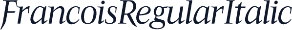 FrancoisRegularItalic