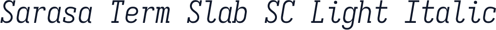 Sarasa Term Slab SC Light Italic