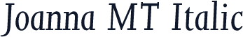 Joanna MT Italic