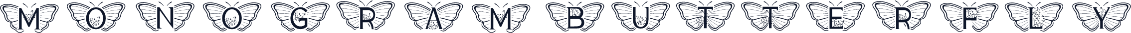 Monogram Butterfly