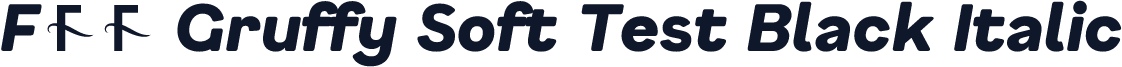 F37 Gruffy Soft Test Black Italic